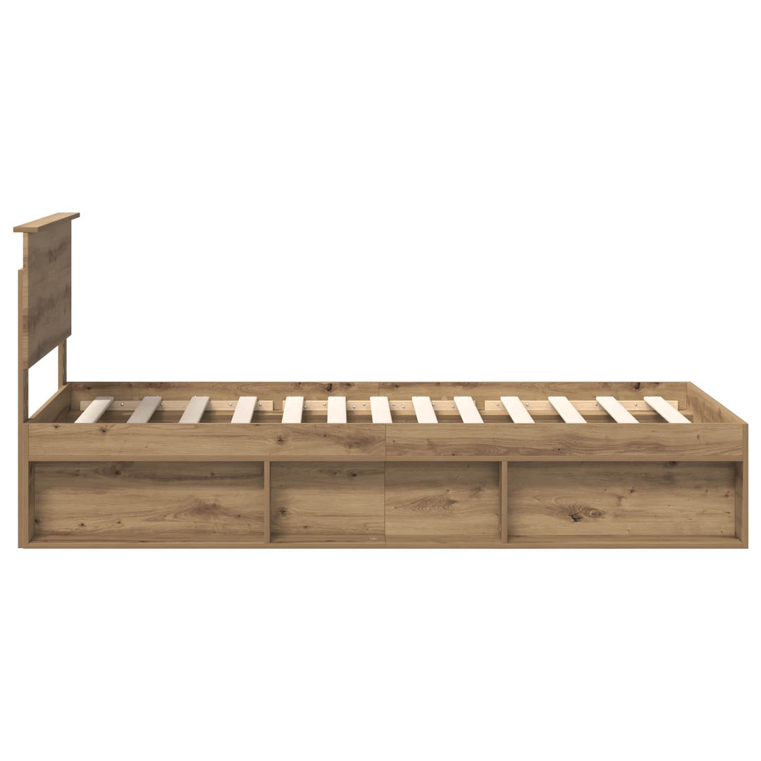 Sengestel med hovedgærde Artisan eg 90 x 200 cm Massiv fyrretræ