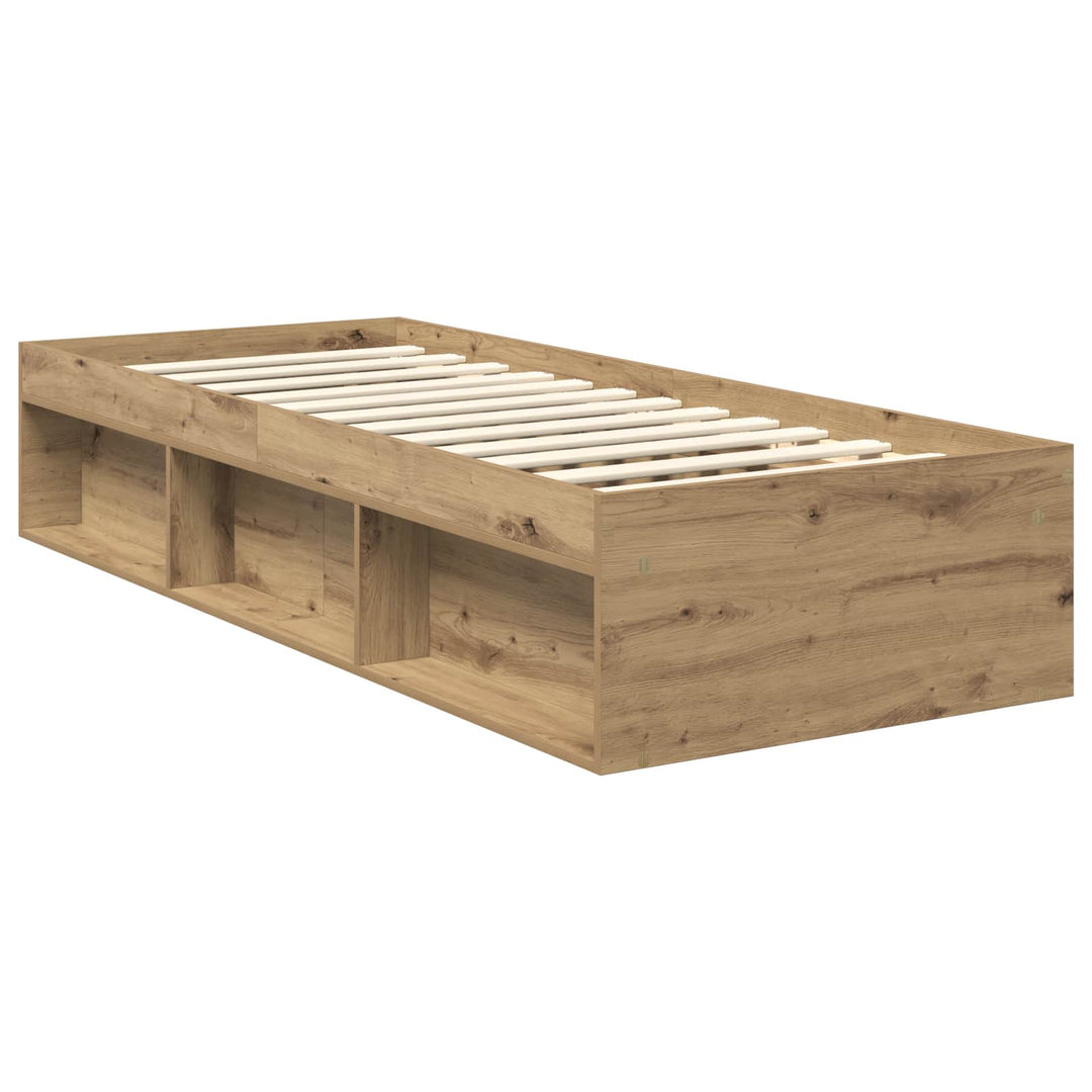 Sengestel med hovedgærde Artisan eg 75 x 190 cm Massiv fyrretræ
