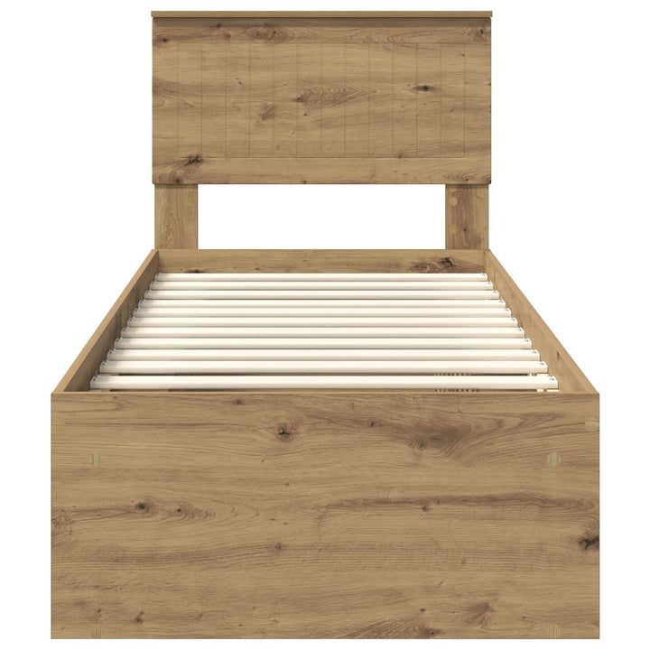 Sengestel med hovedgærde Artisan eg 75 x 190 cm Massiv fyrretræ