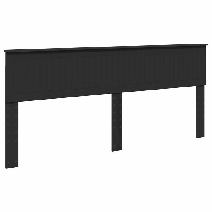 Sengestel med skuffe Sort 200 x 200 cm Ingeniørtræ