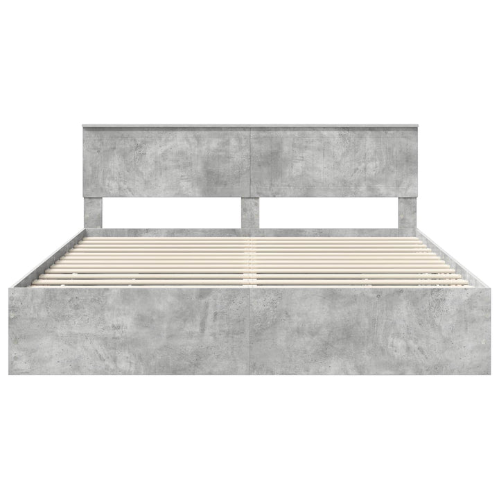Sengestel med skuffe Beton Grå 180 x 200 cm Ingeniørtræ