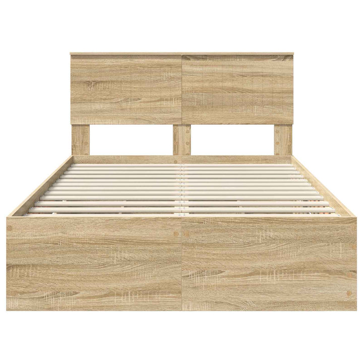 Sengestel med skuffe Sonoma eg 120 x 190 cm Ingeniørtræ