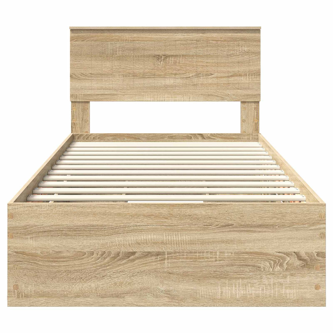 Sengestel med skuffe Sonoma eg 100 x 200 cm Ingeniørtræ