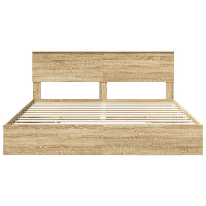 Opbevaringsseng Sonoma eg 180 x 200 cm Konstrueret træ
