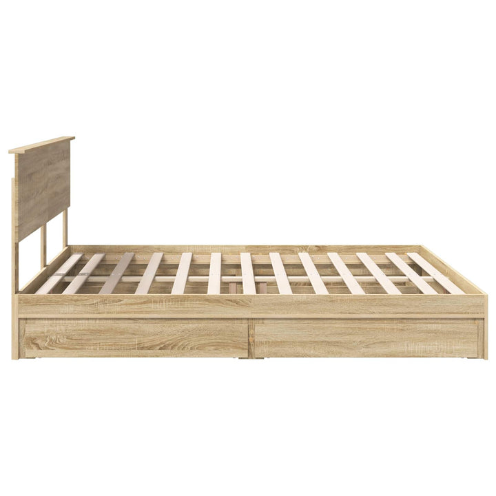 Opbevaringsseng Sonoma eg 180 x 200 cm Konstrueret træ
