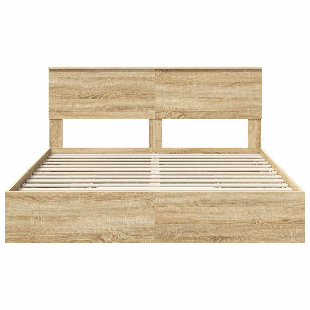 Opbevaringsseng Sonoma eg 160 x 200 cm Konstrueret træ