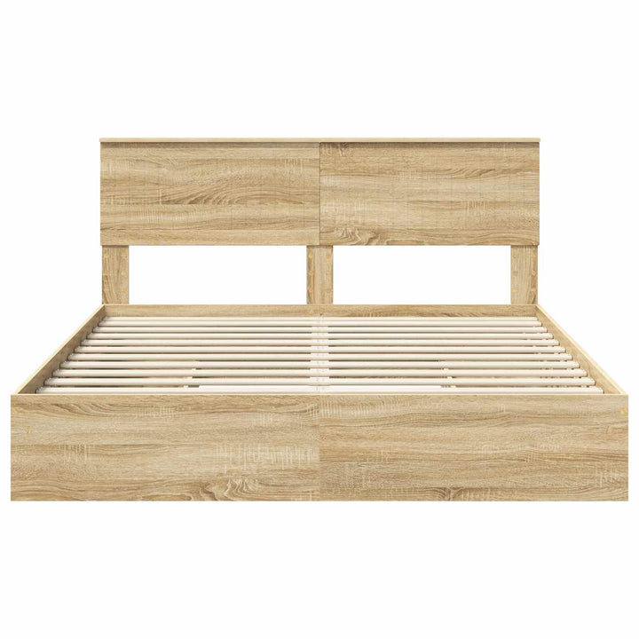 Opbevaringsseng Sonoma eg 160 x 200 cm Konstrueret træ