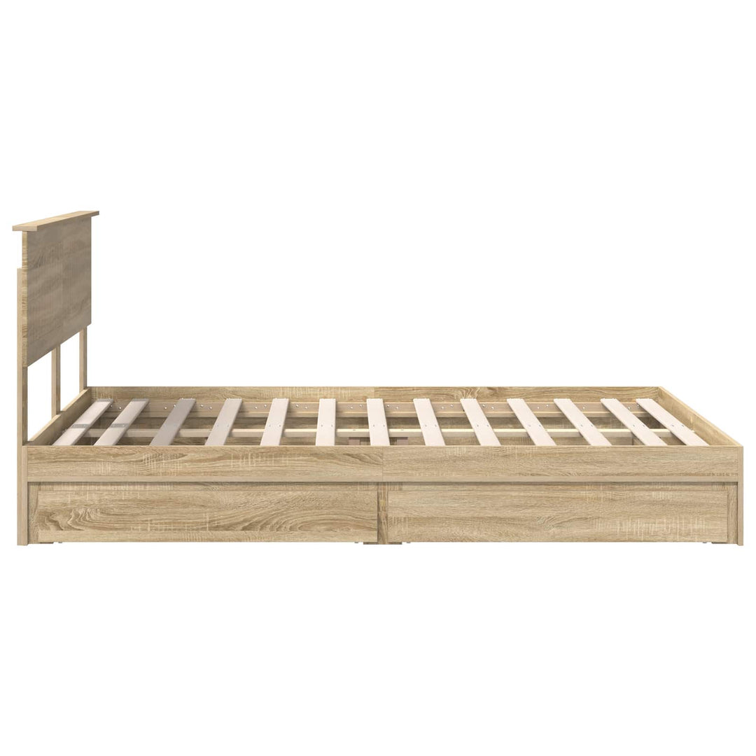 Opbevaringsseng Sonoma eg 140 x 200 cm Konstrueret træ