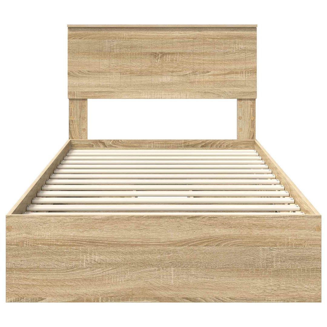 Opbevaringsseng Sonoma eg 100 x 200 cm Konstrueret træ