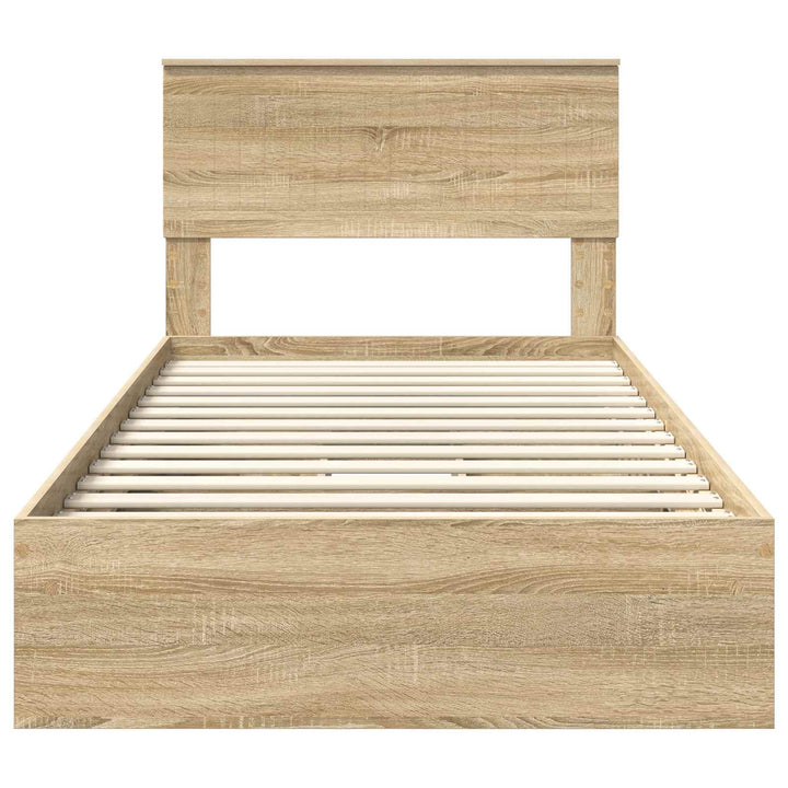 Opbevaringsseng Sonoma eg 100 x 200 cm Konstrueret træ