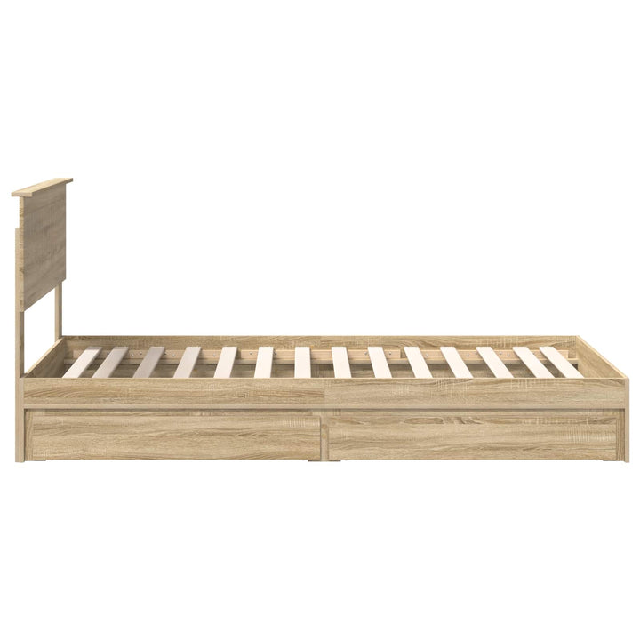 Opbevaringsseng Sonoma eg 100 x 200 cm Konstrueret træ