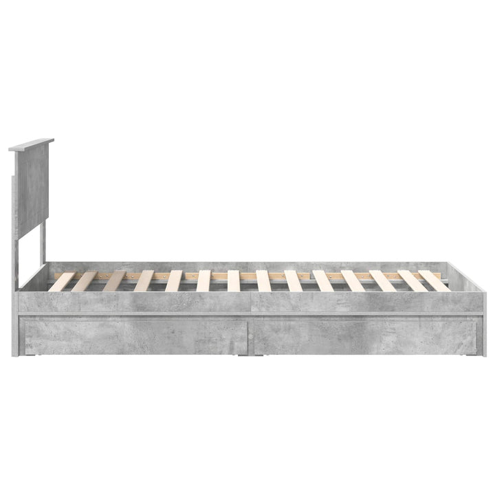 Opbevaringsseng Beton Grå 90 x 190 cm Konstrueret træ