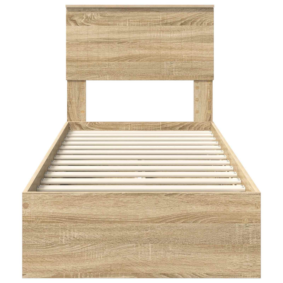 Opbevaringsseng Sonoma eg 75 x 190 cm Konstrueret træ