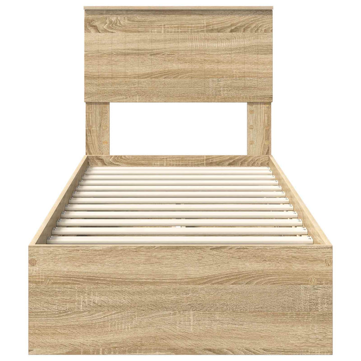 Opbevaringsseng Sonoma eg 75 x 190 cm Konstrueret træ