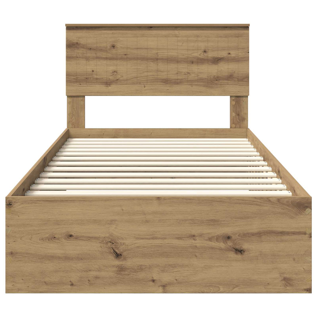 Sengestel med skuffe Artisan-eg 100 x 200 cm Konstrueret træ