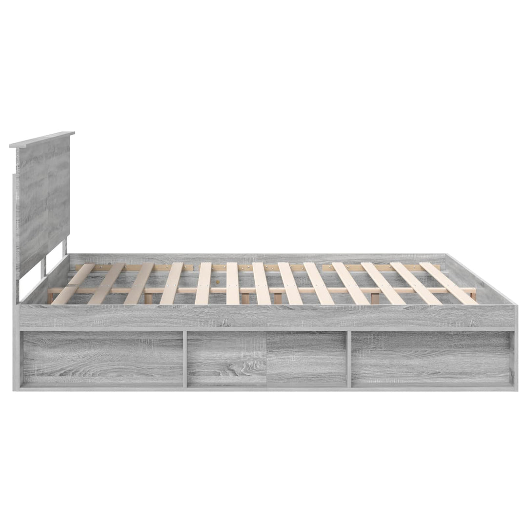 Sengestel Grå Sonoma 200 x 200 cm Massiv fyrretræ