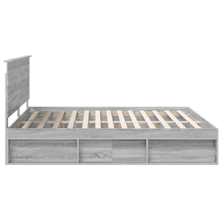 Sengestel Grå Sonoma 200 x 200 cm Massiv fyrretræ