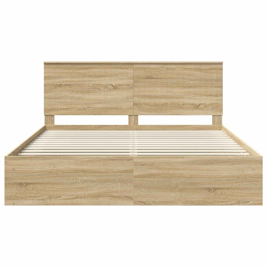 Sengestel med hovedgærde Sonoma 180 x 200 cm Massiv fyrretræ