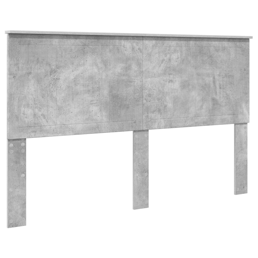 Sengestel med hovedgærde Beton 160 x 200 cm Massiv fyrretræ