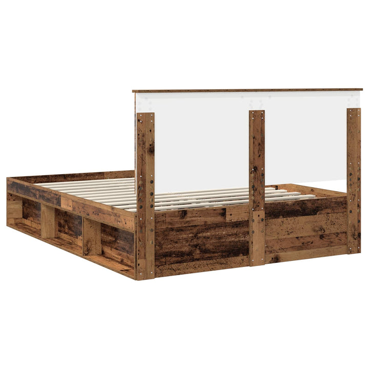Sengestel Gammelt træ 150 x 200 cm Massiv fyrretræ
