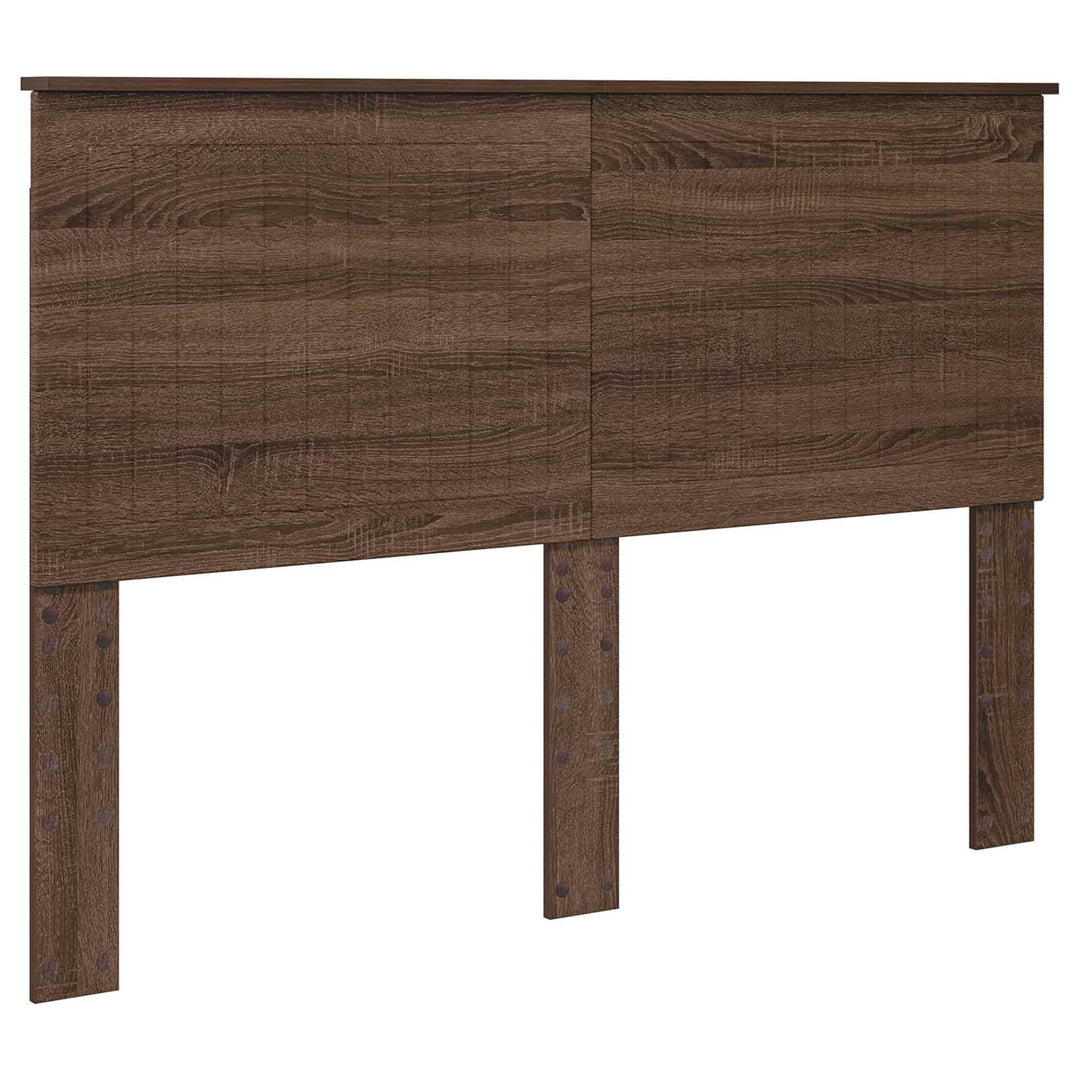 Sengestel med hovedgærde Brun eg 140 x 200 cm Massiv fyrretræ