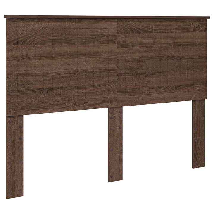 Sengestel med hovedgærde Brun eg 140 x 200 cm Massiv fyrretræ