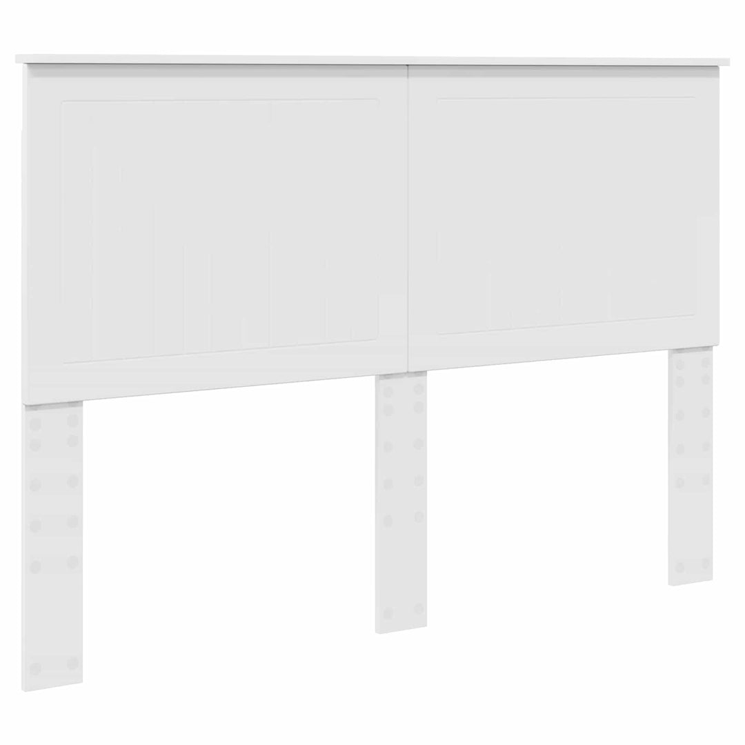 Sengestel med hovedgærde Hvid 140 x 190 cm Massiv fyrretræ
