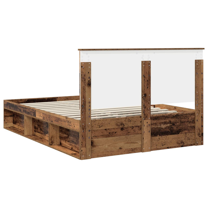 Sengestel Gammelt træ 135 x 190 cm Massiv fyrretræ