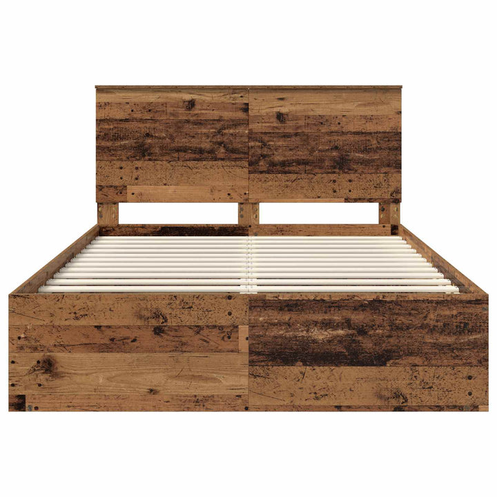 Sengestel Gammelt træ 135 x 190 cm Massiv fyrretræ