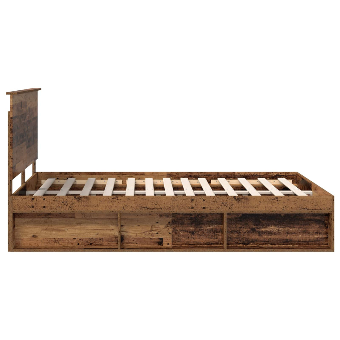 Sengestel Gammelt træ 135 x 190 cm Massiv fyrretræ