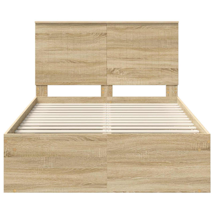 Sengestel med hovedgærde Sonoma 120 x 200 cm Massiv fyrretræ