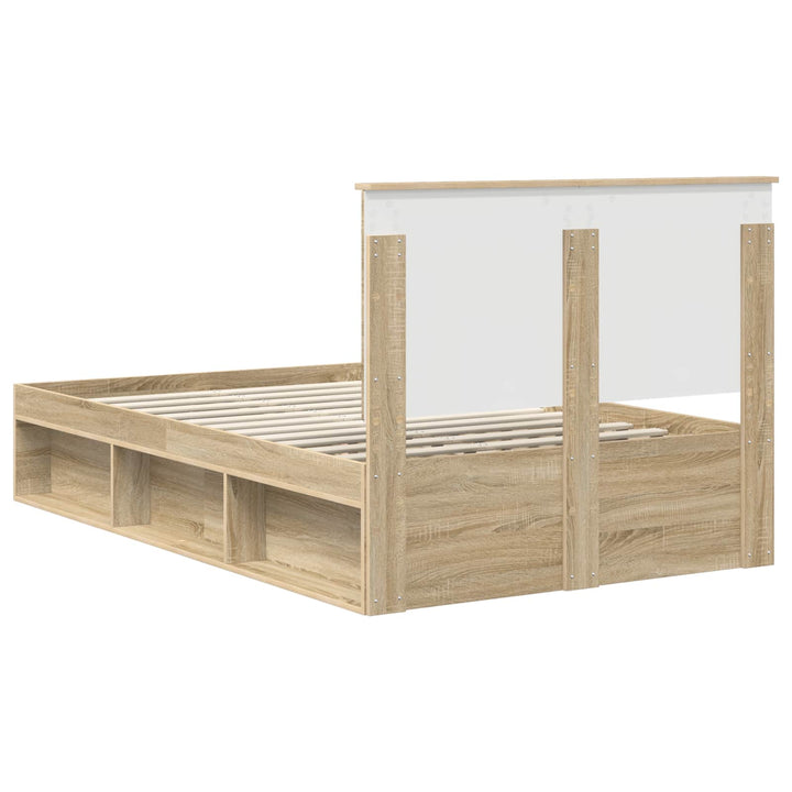 Sengestel med hovedgærde Sonoma 120 x 190 cm Massiv fyrretræ