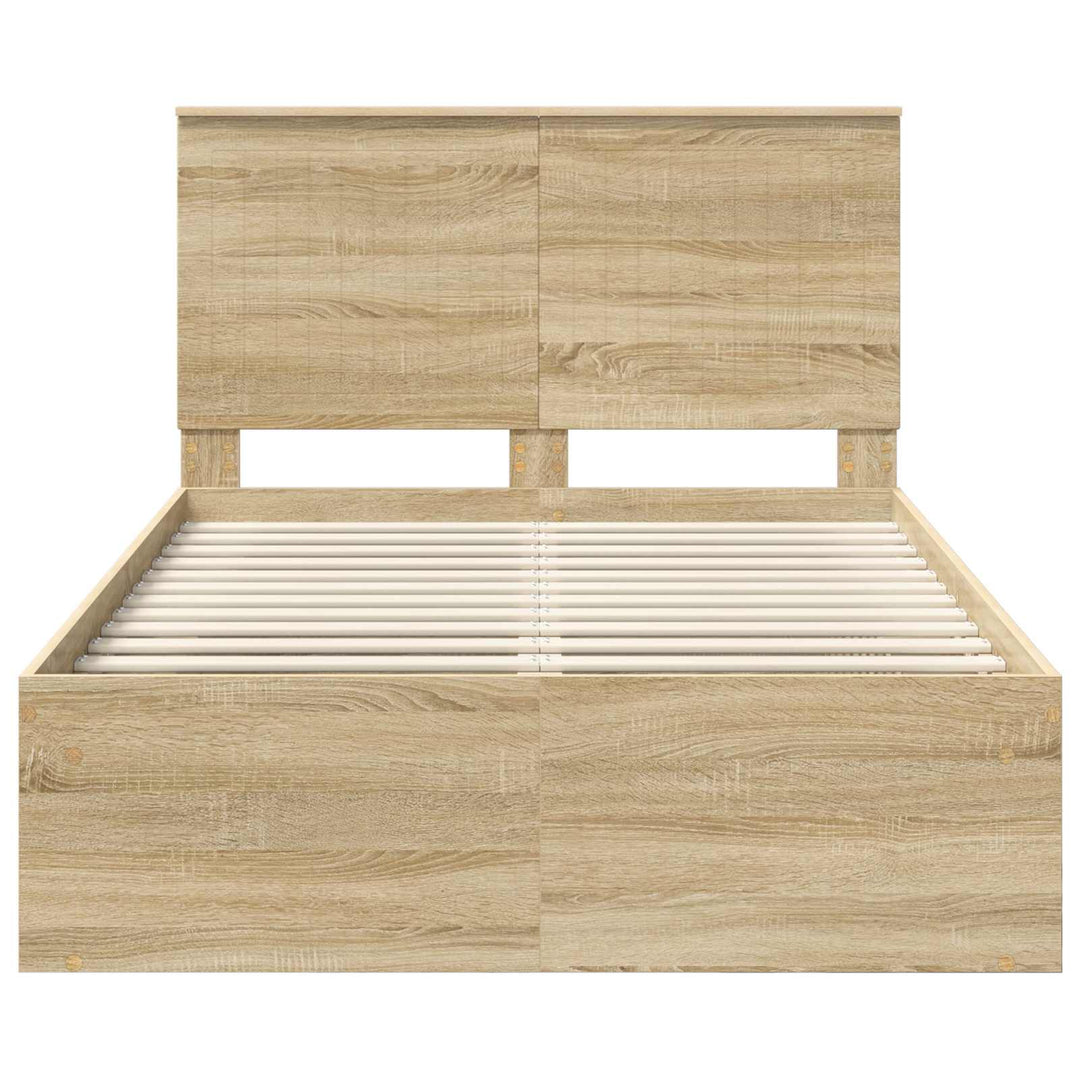 Sengestel med hovedgærde Sonoma 120 x 190 cm Massiv fyrretræ