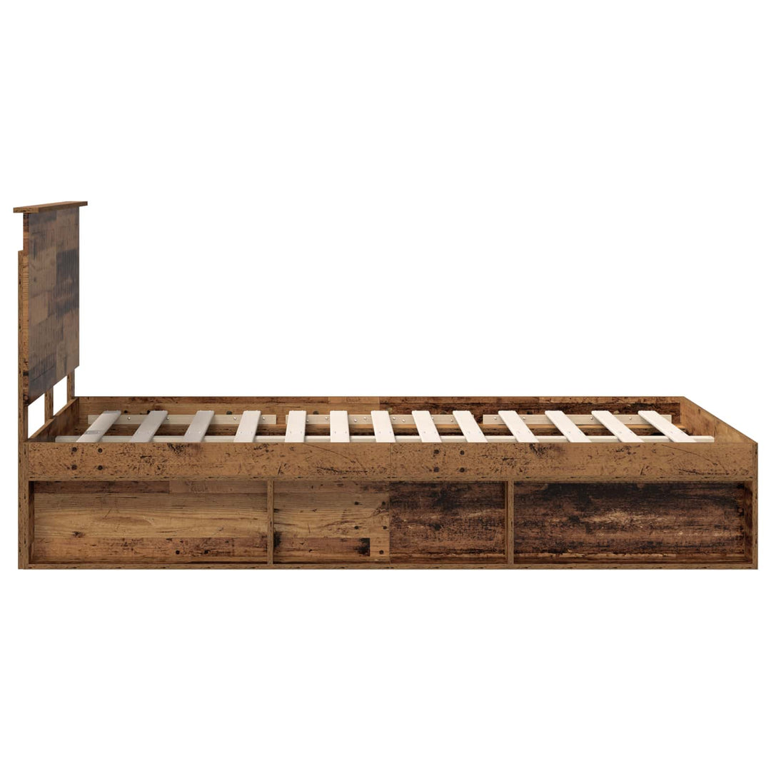 Sengestel Gammelt træ 120 x 190 cm Massiv fyrretræ
