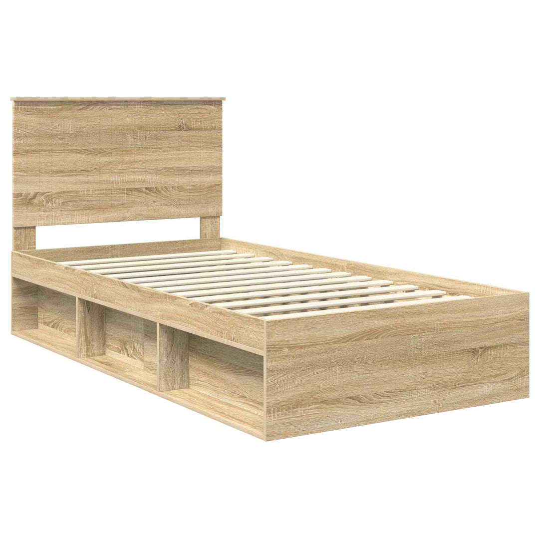 Sengestel med hovedgærde Sonoma 100 x 200 cm Massiv fyrretræ