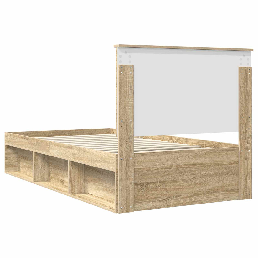 Sengestel med hovedgærde Sonoma 100 x 200 cm Massiv fyrretræ