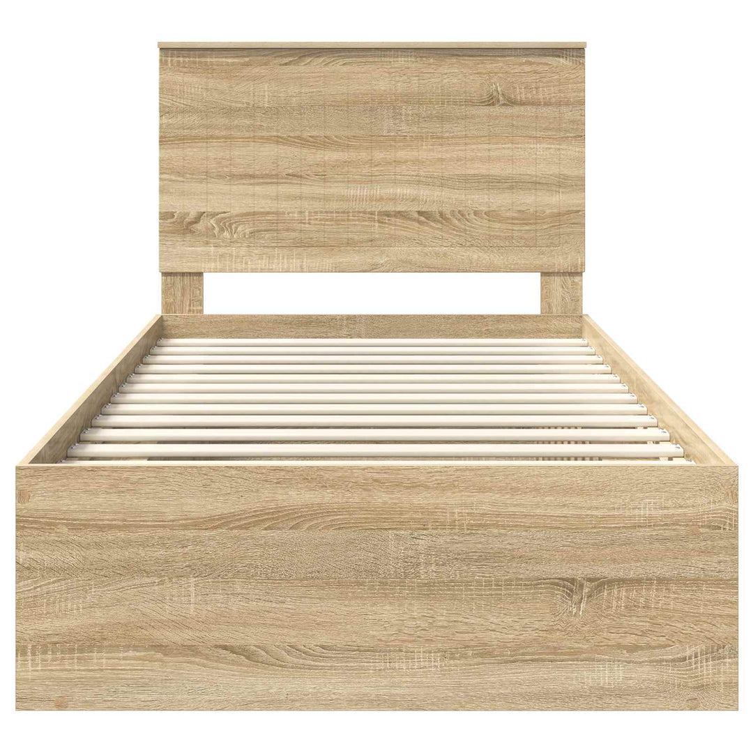 Sengestel med hovedgærde Sonoma 100 x 200 cm Massiv fyrretræ