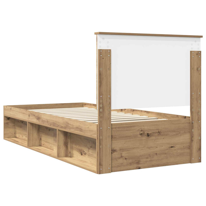 Sengestel med hovedgærde Artisan eg 90 x 200 cm Massiv fyrretræ