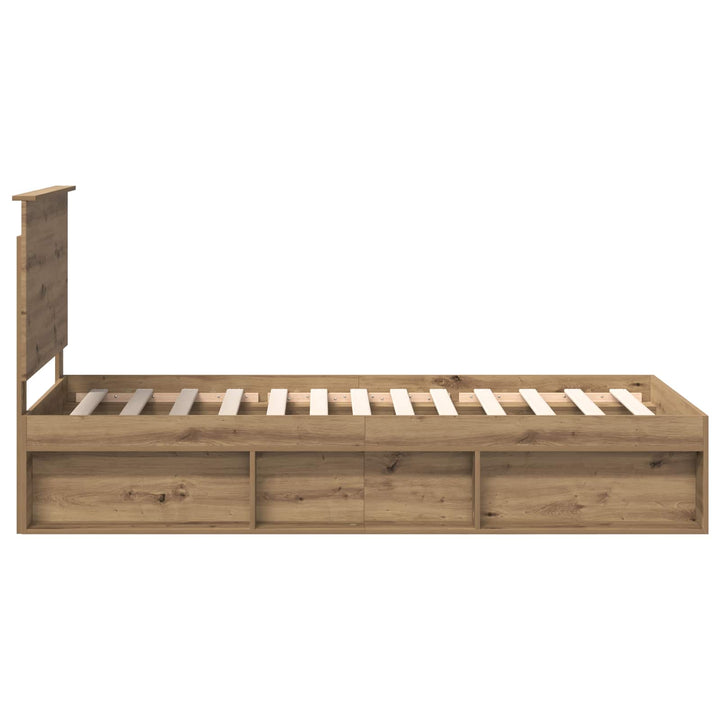 Sengestel med hovedgærde Artisan eg 90 x 200 cm Massiv fyrretræ