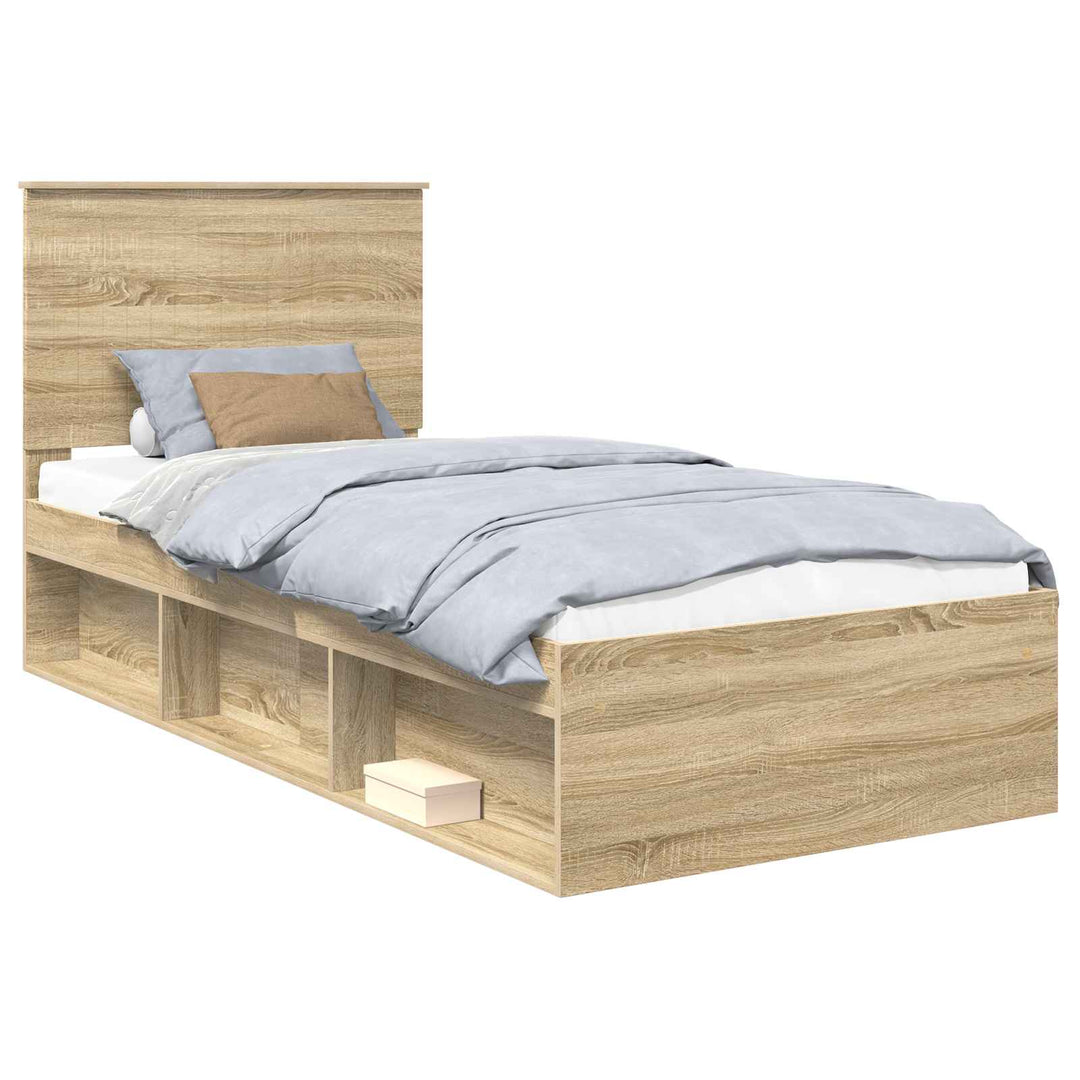 Sengestel med hovedgærde Sonoma 90 x 190 cm Massiv fyrretræ
