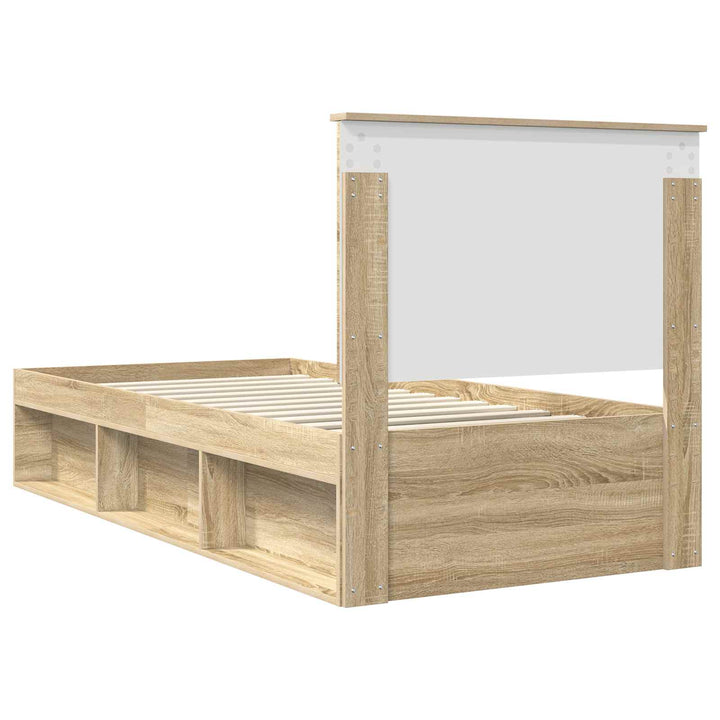 Sengestel med hovedgærde Sonoma 90 x 190 cm Massiv fyrretræ