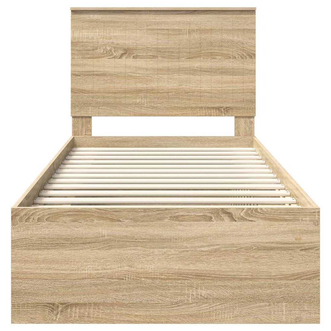 Sengestel med hovedgærde Sonoma 90 x 190 cm Massiv fyrretræ