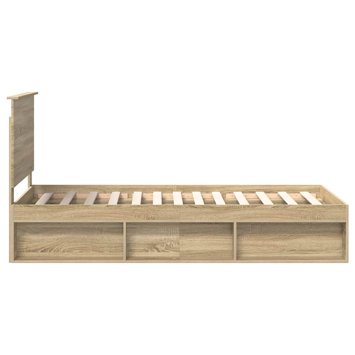 Sengestel med hovedgærde Sonoma 90 x 190 cm Massiv fyrretræ
