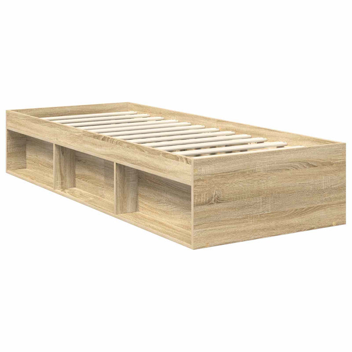 Sengestel med hovedgærde Sonoma eg 75 x 190 cm Massiv fyrretræ