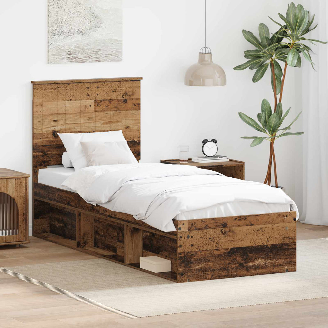 Sengestel Gammelt træ 75 x 190 cm Massiv fyrretræ
