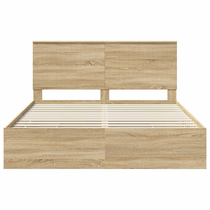 Sengestel med skuffe Sonoma eg 160 x 200 cm Ingeniørtræ