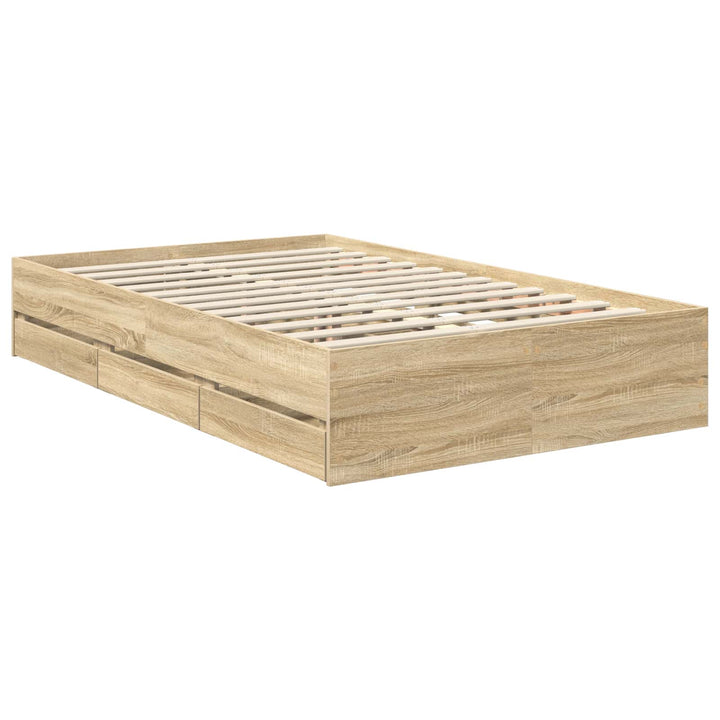 Sengestel med skuffe Sonoma eg 120 x 190 cm Ingeniørtræ
