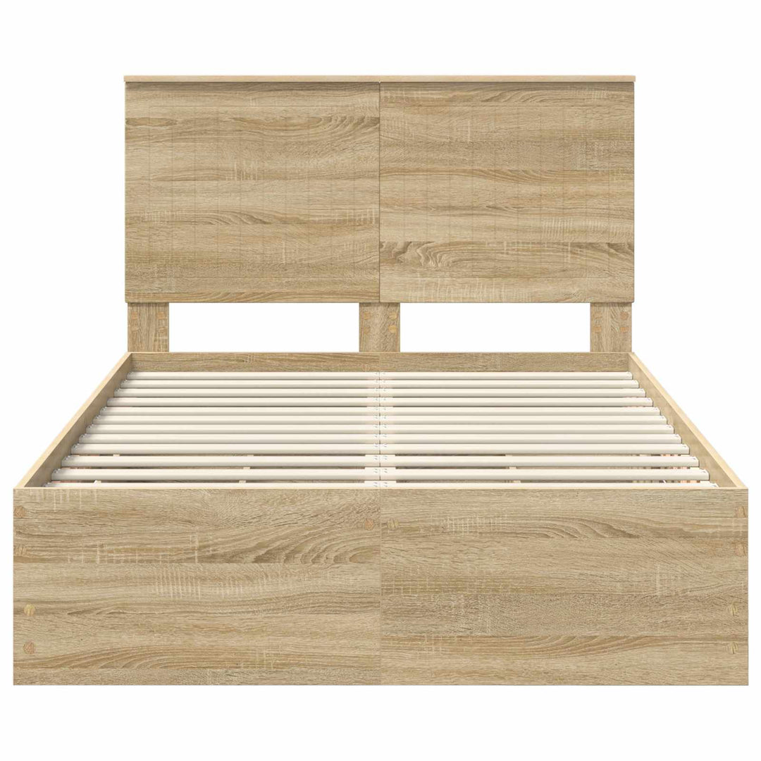 Sengestel med skuffe Sonoma eg 120 x 190 cm Ingeniørtræ