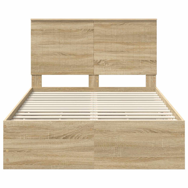 Sengestel med skuffe Sonoma eg 120 x 190 cm Ingeniørtræ
