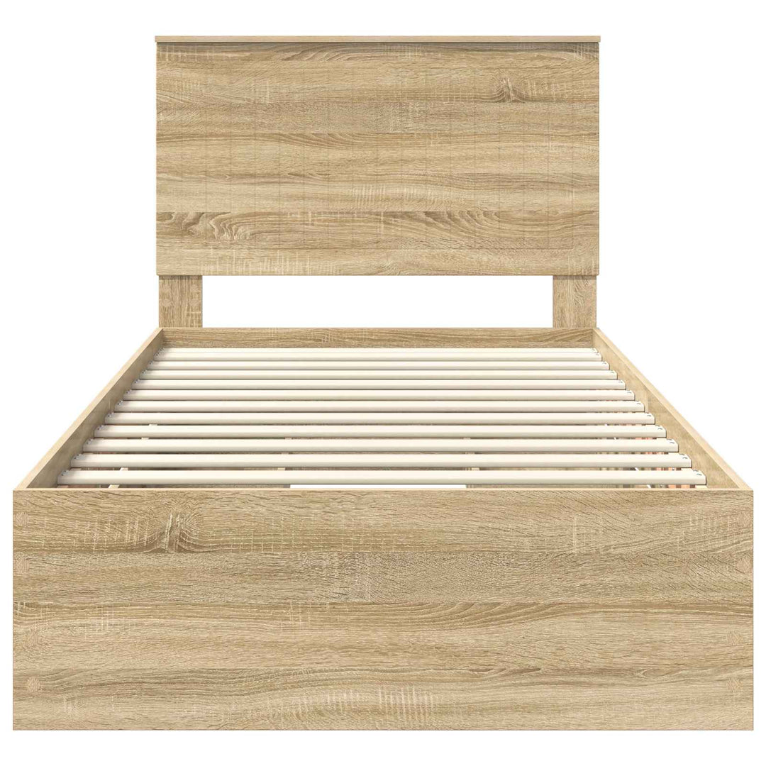 Sengestel med skuffe Sonoma eg 100 x 200 cm Ingeniørtræ